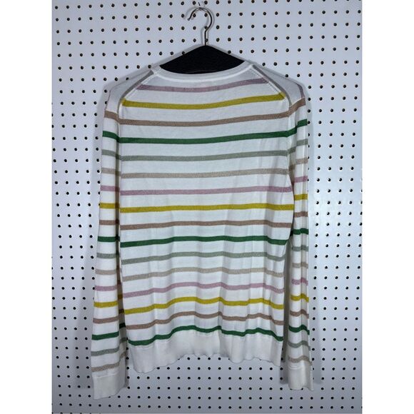 Brooks Brothers red fleece striped sweater size L - Picture 2 of 3